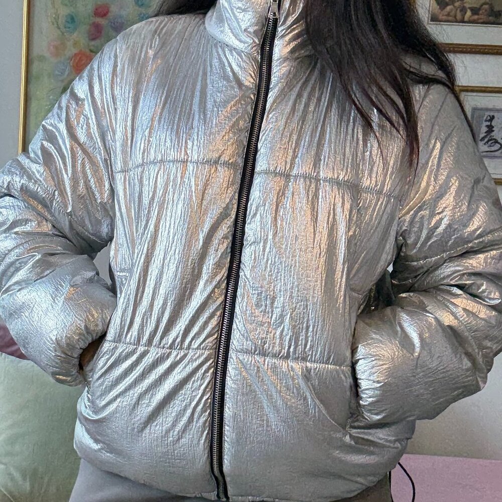 Silver Puffer Jacket  